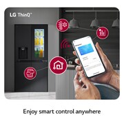 LG 508L InstaView® Refrigerator in Essence Matte Black, GF-G4534EP