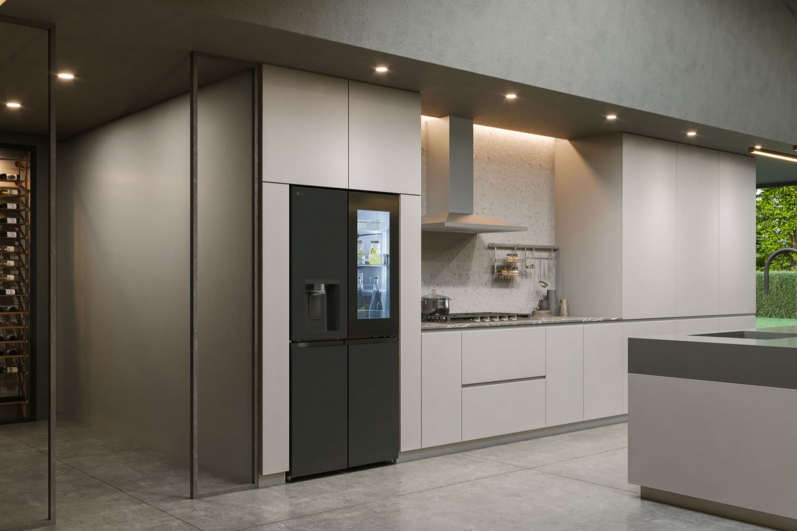 LG 508L InstaView® Refrigerator in Essence Matte Black, GF-G4534EP