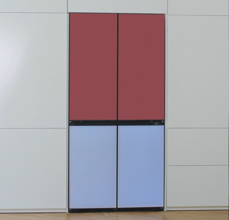 The colour of the refrigerator can be changed through ThinQ with a single touch, depending on your mood.