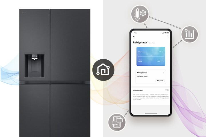 Control and monitor your refrigerator with your smartphone and voice commands.