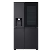 LG 628L InstaView® Door-in-Door® Side by Side Fridge in Essence Black Steel, GS-X6104EV