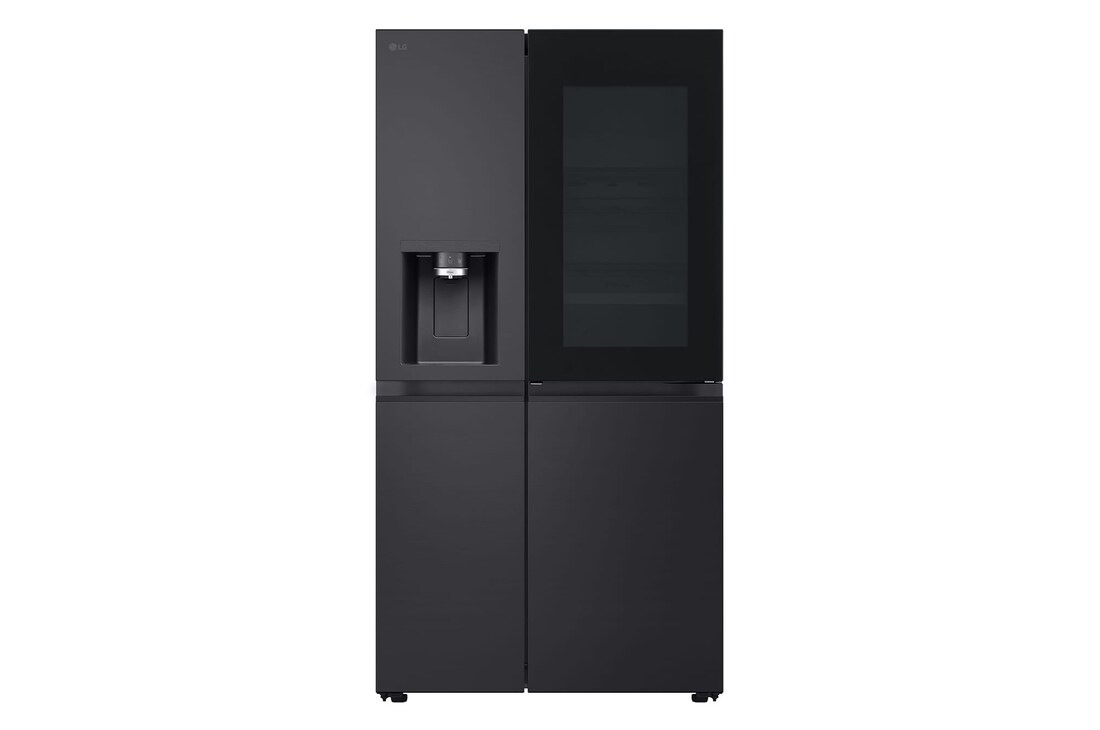 LG 628L InstaView® Door-in-Door® Side by Side Fridge in Essence Black Steel, GS-X6104EV