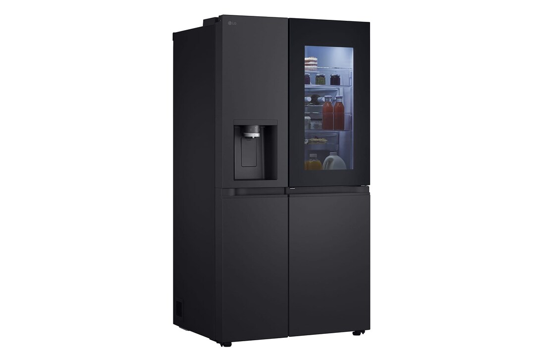 LG 628L InstaView® Door-in-Door® Side by Side Fridge in Essence Black Steel, GS-X6104EV