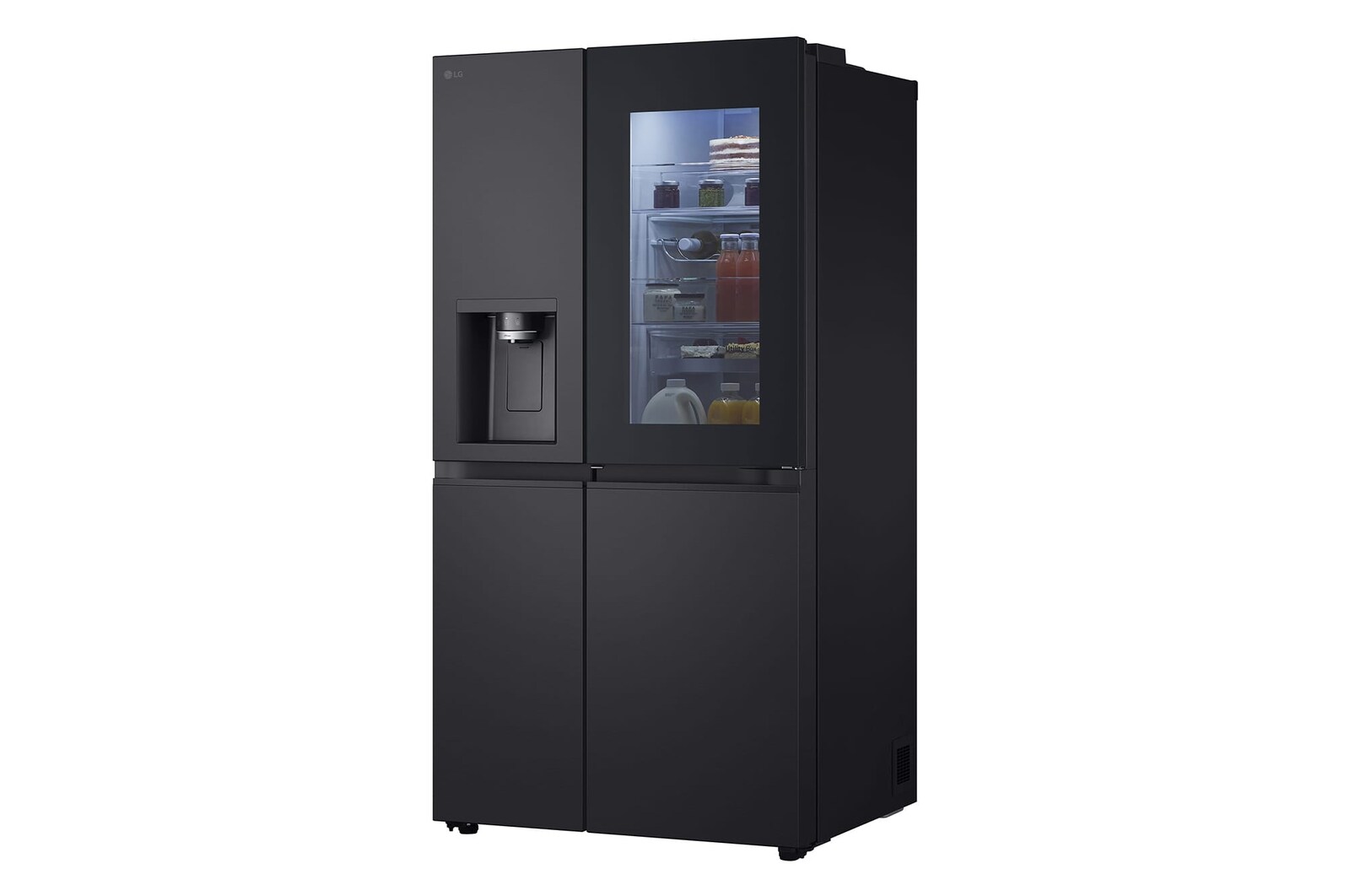 LG 628L InstaView® Door-in-Door® Side by Side Fridge in Essence Black Steel, GS-X6104EV