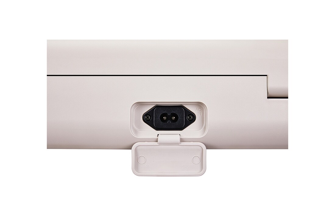 Close-up of the power connector