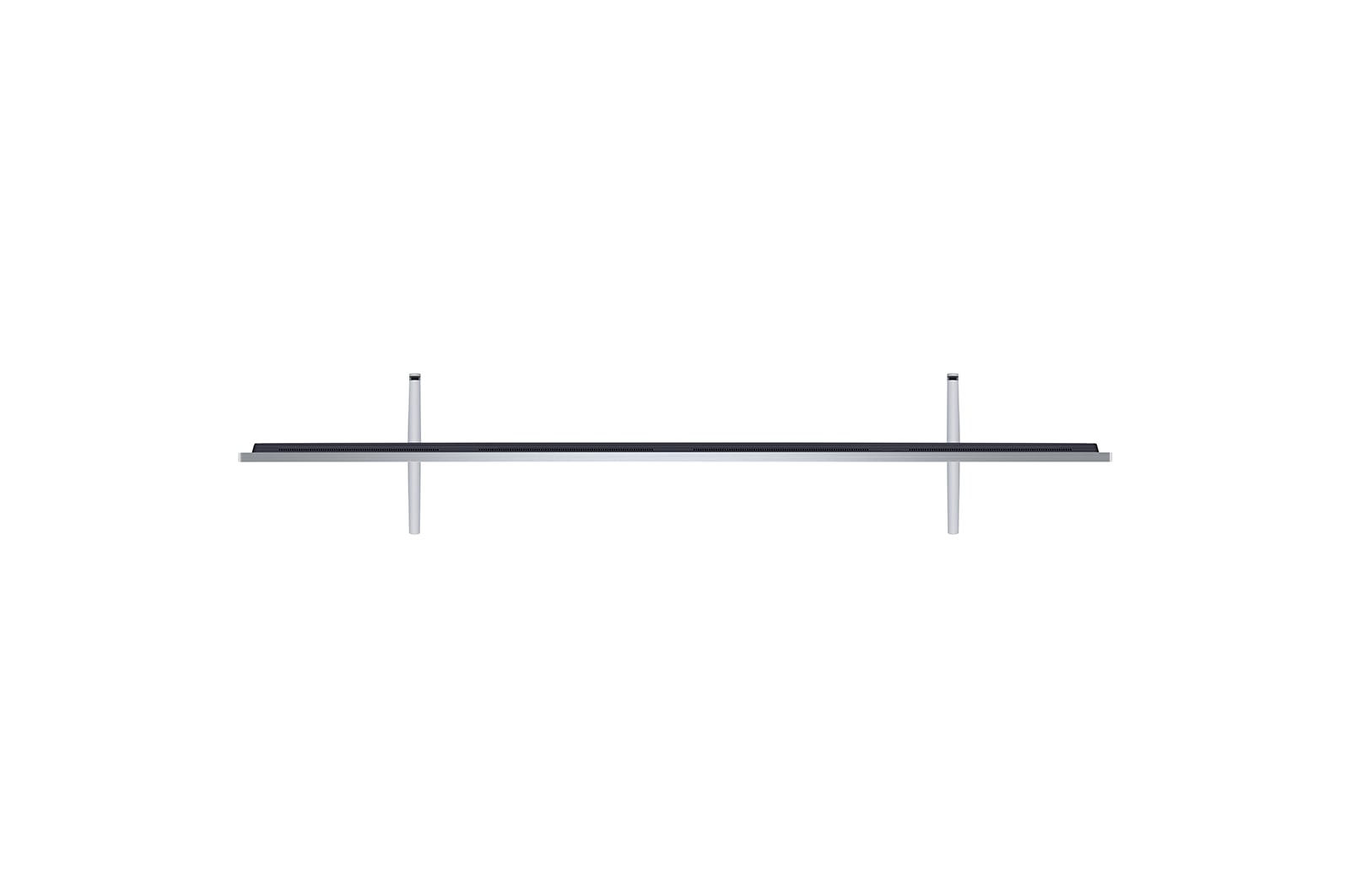 Aerial view of the ultra-slim top edge of LG OLED M3 on the stand