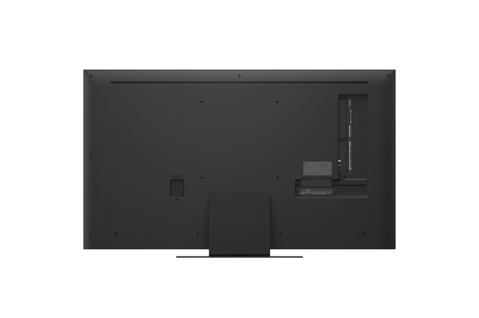 LG AI Magic Remote in front of an LG TV screen. On the screen is a personalized greeting from the LG AI with custom keywords based on the user's search and watch history. By the remote is an icon and label showing that the AI Concierge functionality is easily accessible with one short press on the AI button. 