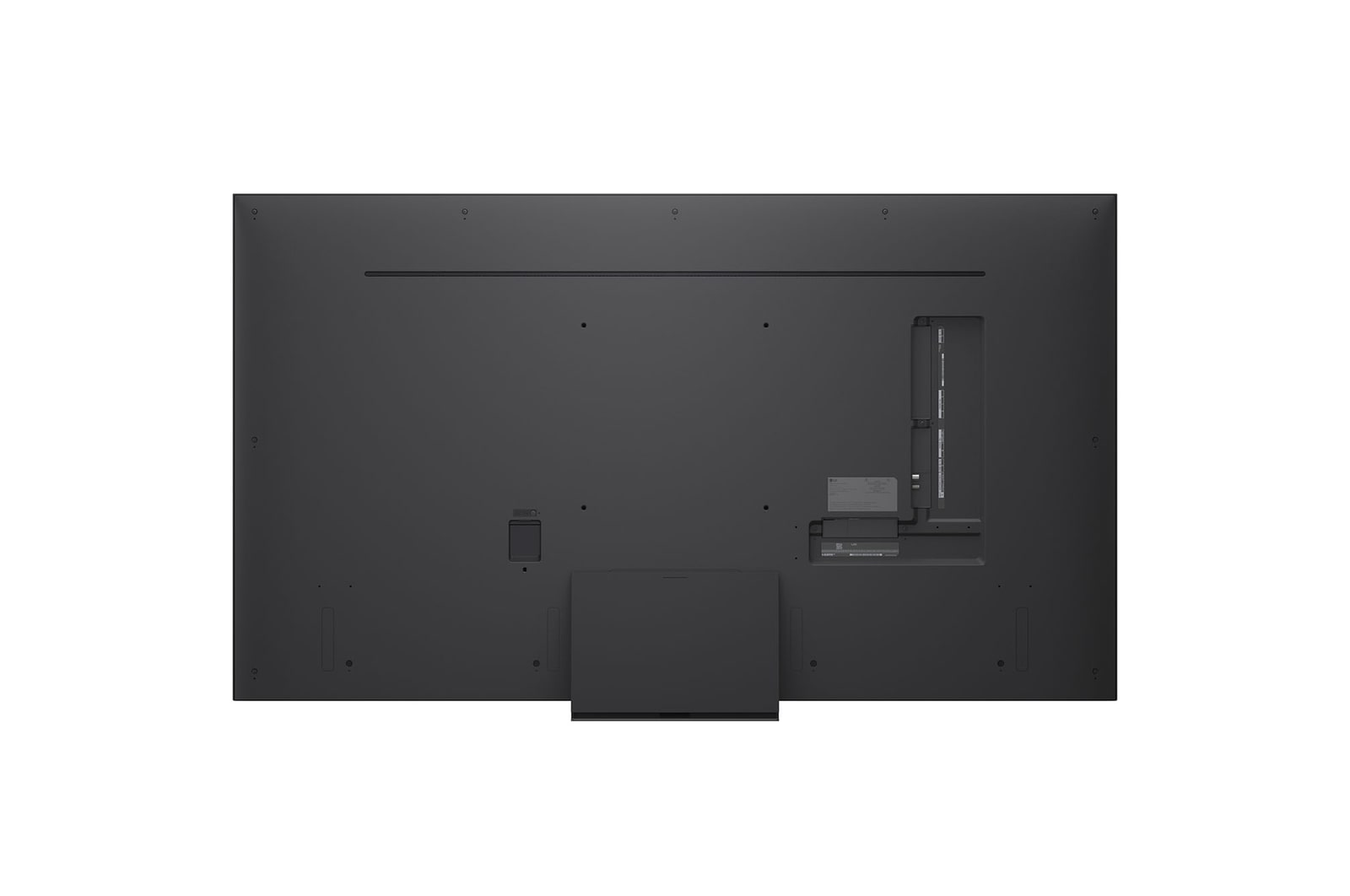 LG AI Magic Remote in front of an LG TV screen. On the screen is a personalized greeting from the LG AI with custom keywords based on the user's search and watch history. By the remote is an icon and label showing that the AI Concierge functionality is easily accessible with one short press on the AI button. 