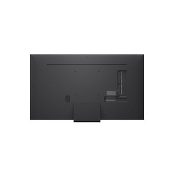 LG AI Magic Remote in front of an LG TV screen. On the screen is a personalized greeting from the LG AI with custom keywords based on the user's search and watch history. By the remote is an icon and label showing that the AI Concierge functionality is easily accessible with one short press on the AI button. 