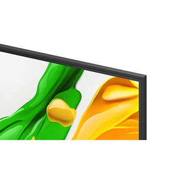 Parrot on a tree branch in vivid color. The title talks about how LG Al Picture Pro made impressive visual enhancements to the scene's resolution, brightness, depth, and clarity.