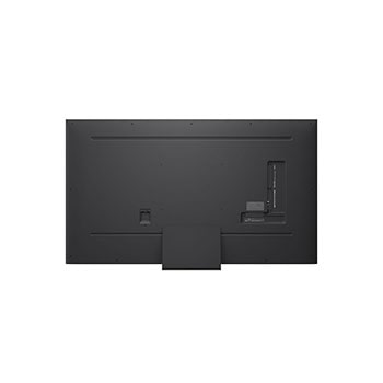 LG AI Magic Remote in front of an LG TV screen. On the screen is a personalized greeting from the LG AI with custom keywords based on the user's search and watch history. By the remote is an icon and label showing that the AI Concierge functionality is easily accessible with one short press on the AI button. 