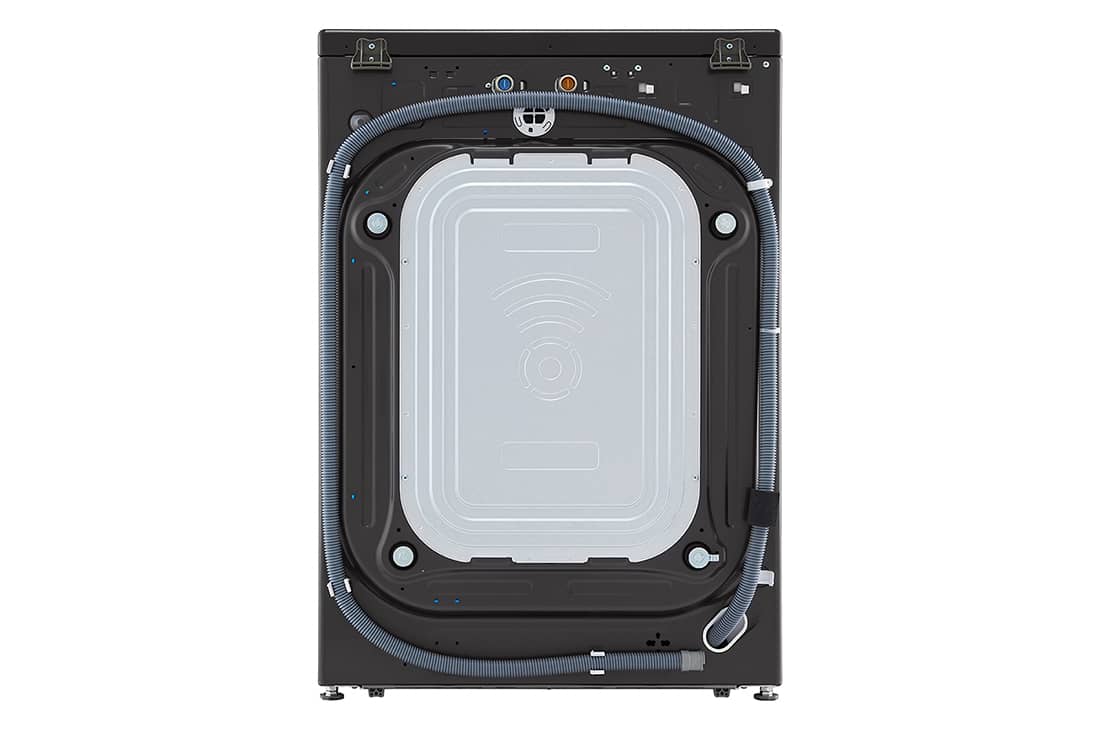 LG 21/12kg, AI Direct Drive Front Load Washer Dryer in Black Steel, F2721HVRB