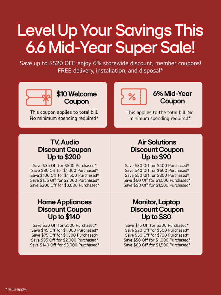 Mid-Year Super Sale Up to $520 OFF