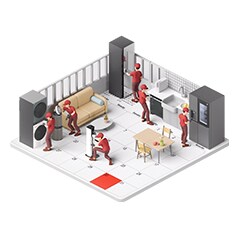 LG care experts providing in-home appliance maintenance service	