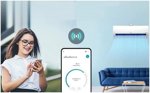แอป LG ThinQ ตั้งอุณหภูมิเครื่องปรับอากาศได้จากระยะไกล