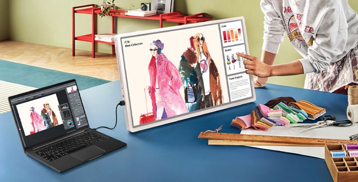 LG StanbyMe 2 สามารถเชื่อมต่อกับจอเสริมได้