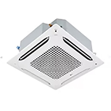 LG Ceiling Mounted Cassette, square shape, is displayed.	