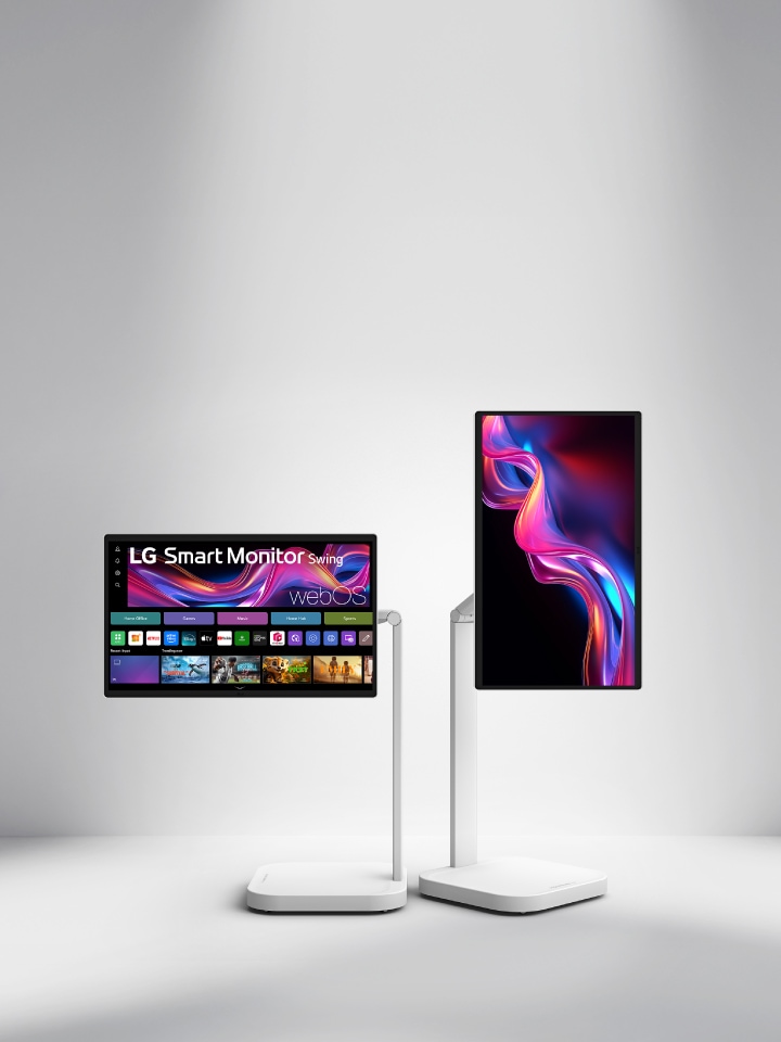 จอ LG Swing 2 เครื่อง พร้อมปรับมุมมองการใช้งานทั้งแบบแนวนอน และ แนวตั้ง