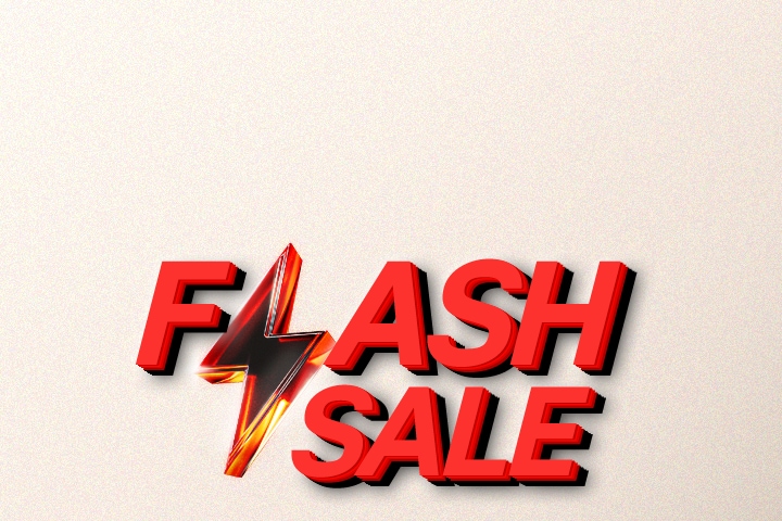 แบนเนอร์ Flash Sale พร้อมตัวจับเวลานับถอยหลัง 