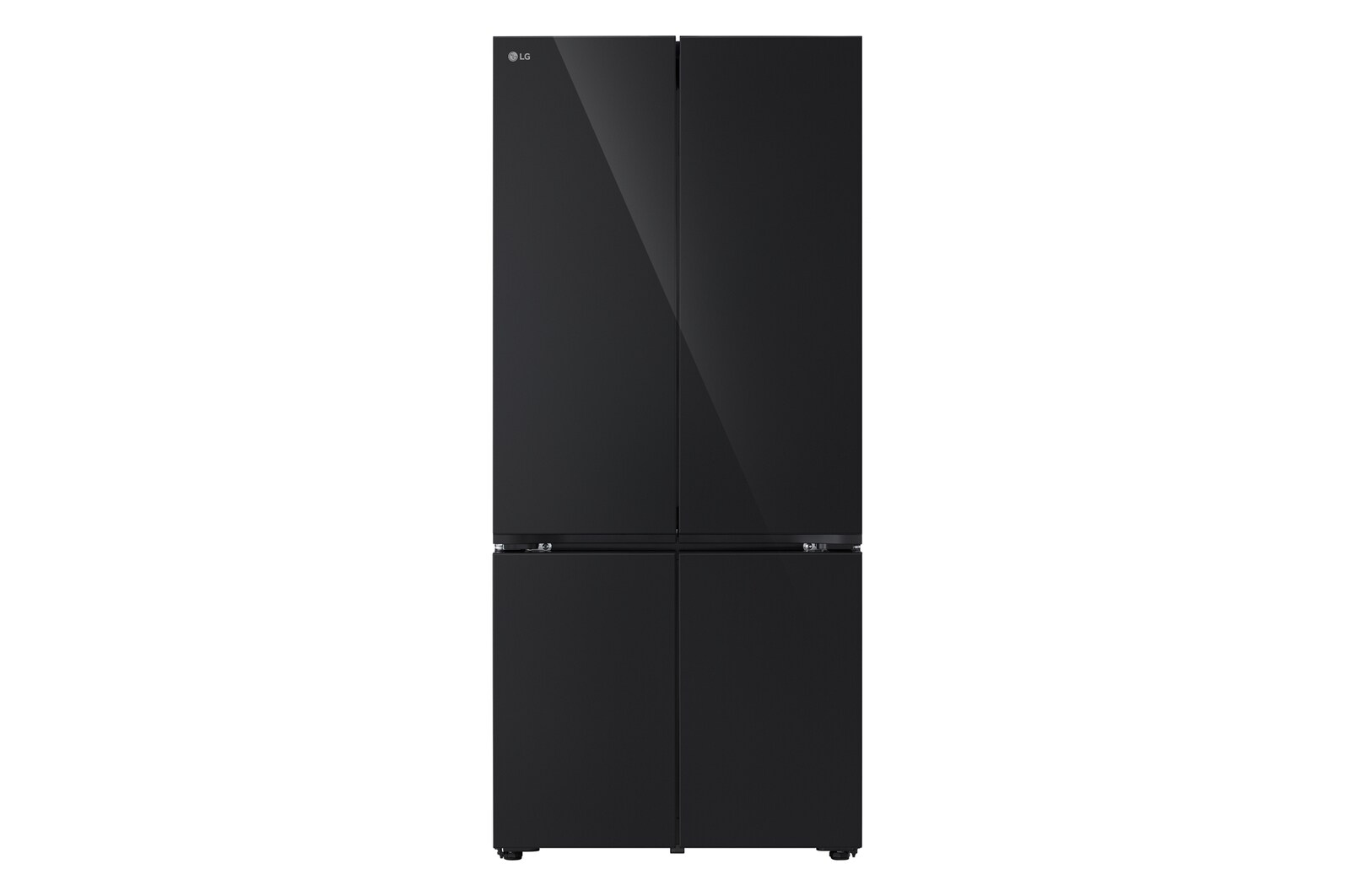 Front view of 619L Multi-door Refrigerator Black glass with LinearCooling™ and DoorCooling+™  - GV-B25FFGDB.ABMPLMT