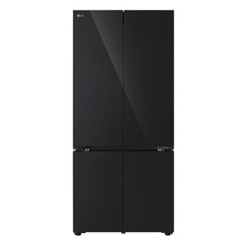 Front view of 619L Multi-door Refrigerator Black glass with LinearCooling™ and DoorCooling+™  - GV-B25FFGDB.ABMPLMT