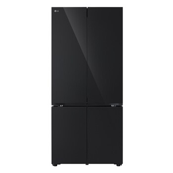 Front view of 619L Multi-door Refrigerator Black glass with LinearCooling™ and DoorCooling+™  - GV-B25FFGDB.ABMPLMT