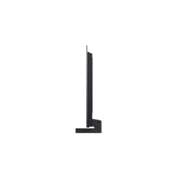 Front view and side view of LG OLED evo AI C5 4K Smart TV showing its length, width, height, and depth dimensions.