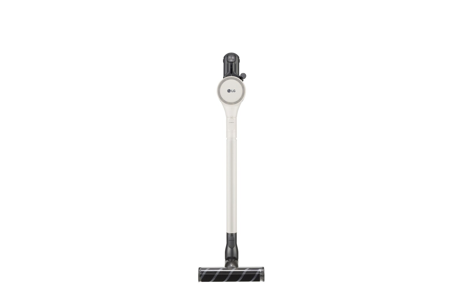 มุมมองด้านหน้าแบบไร้ All-in-one Tower ของเครื่องดูดฝุ่น LG CordZero A9T-ULTRA