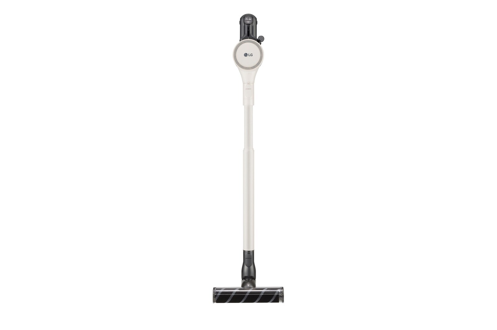 มุมมองด้านหน้าขณะยืดส่วนแกนของเครื่องดูดฝุ่น LG CordZero A9T-ULTRA