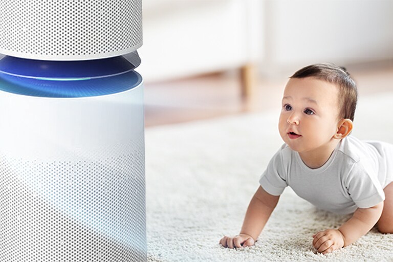 เครื่องฟอกอากาศ LG Puricare Baby Care ช่วยให้ลูกน้อยของคุณ ปลอดภัยจากฝุ่นบริเวณพื้น