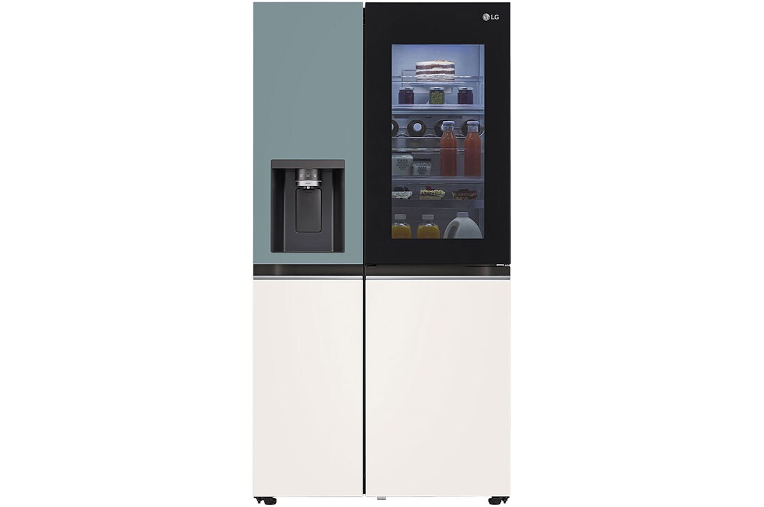 มุมมองด้านหน้าของสินค้า ตู้เย็น Side-by-Side ขนาด 22.9 คิว รุ่น GC-X257CMEW มี Smart Diagnosis
