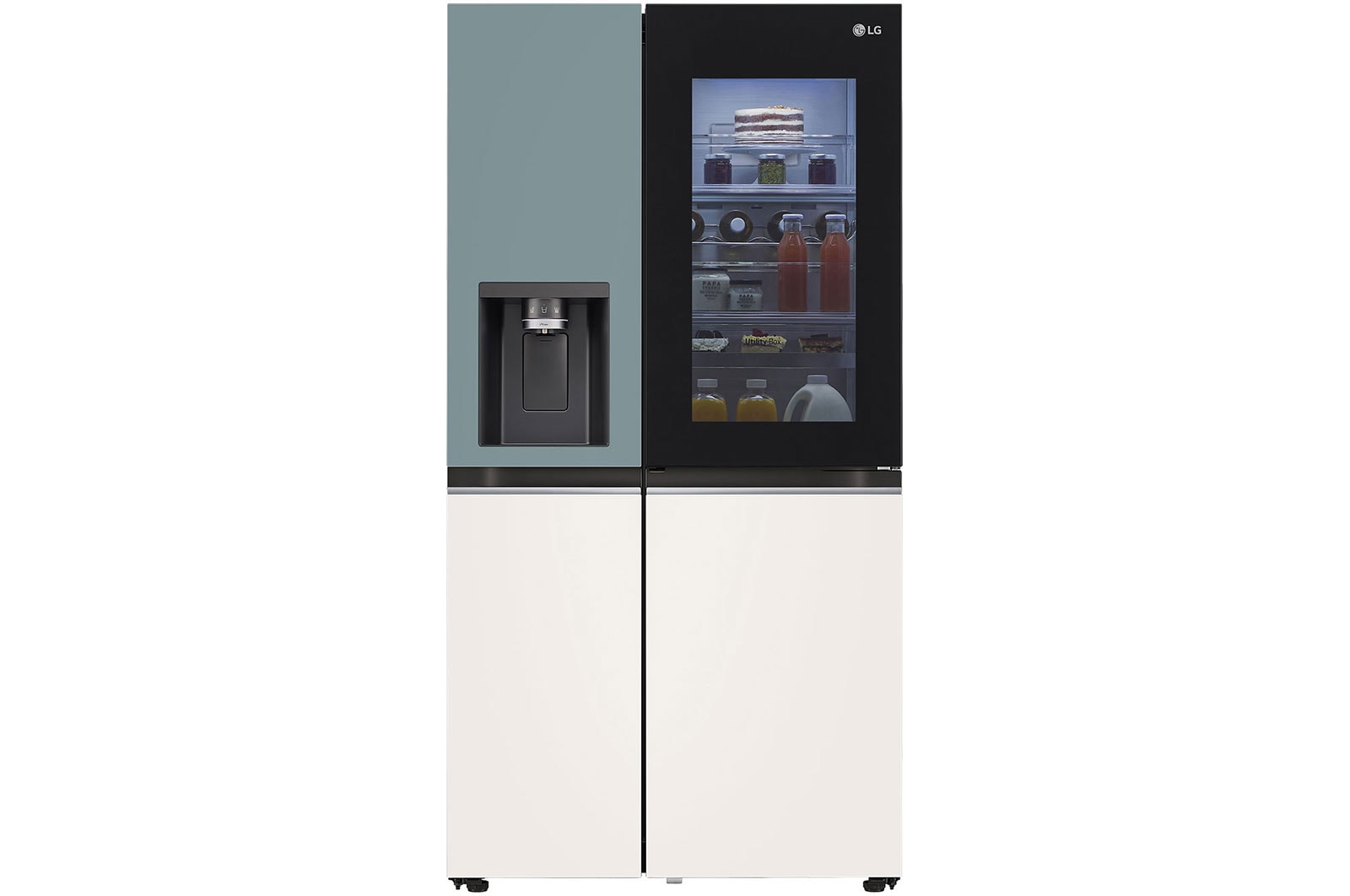 มุมมองด้านหน้าของสินค้า ตู้เย็น Side-by-Side ขนาด 22.9 คิว รุ่น GC-X257CMEW มี Smart Diagnosis