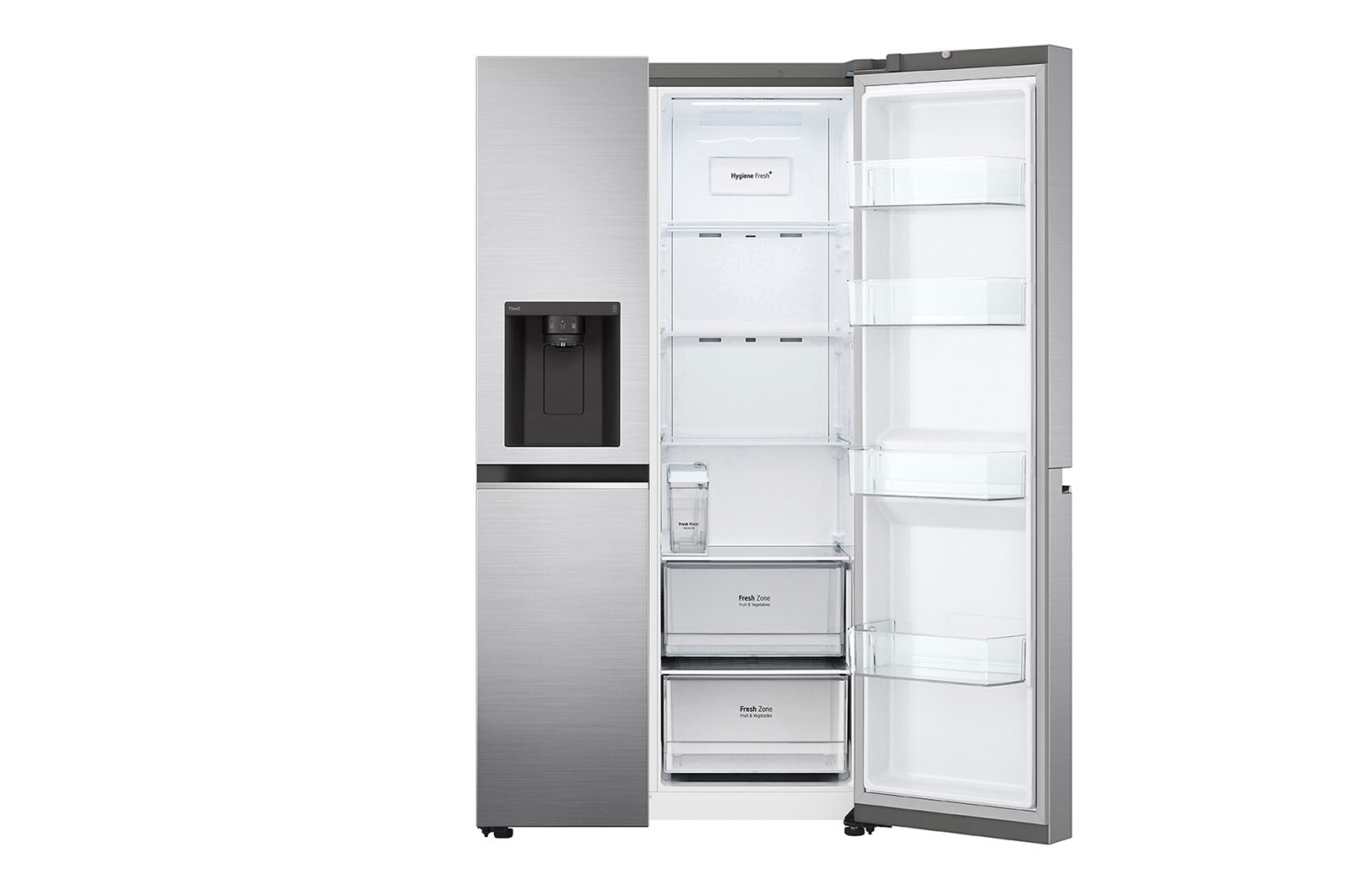 LG ตู้เย็น Side-by-Side รุ่น GC-L257SLNL ขนาด 22.4 คิว ระบบ Linear Inverter Compressor พร้อม Smart WI-FI control ควบคุมสั่งงานผ่านสมาร์ทโฟน, GC-L257SLNL