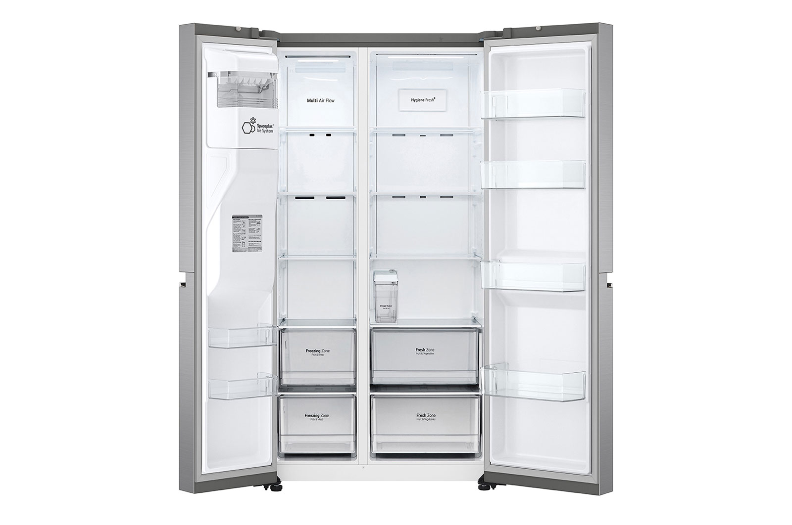 LG ตู้เย็น Side-by-Side รุ่น GC-L257SLNL ขนาด 22.4 คิว ระบบ Linear Inverter Compressor พร้อม Smart WI-FI control ควบคุมสั่งงานผ่านสมาร์ทโฟน, GC-L257SLNL