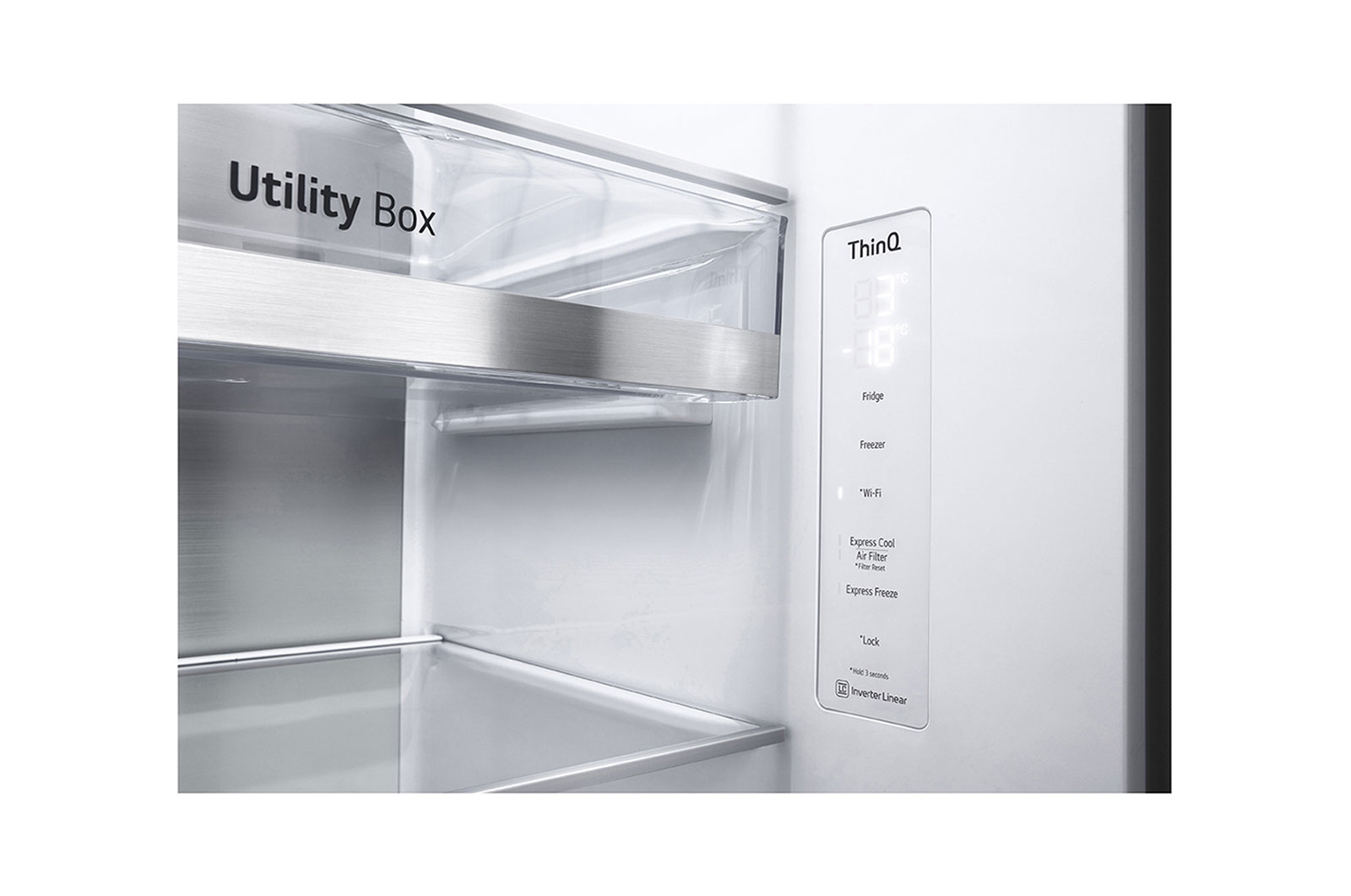 LG ตู้เย็น Instaview Door-in-Door รุ่น GC-Q257CQFS ขนาด 23.1 คิว ระบบ Inverter Linear Compressor พร้อม Smart WI-FI control ควบคุมสั่งงานผ่านสมาร์ทโฟน, GC-Q257CQFS