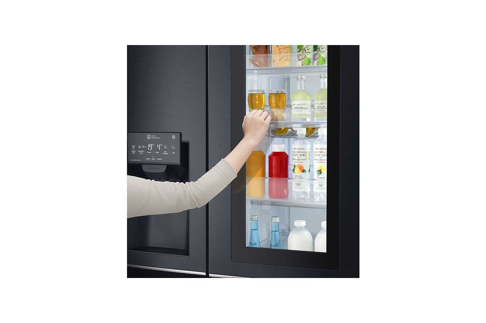 LG ตู้เย็น Side by Side รุ่น GC-X247CKAV ขนาด 21.7 คิว ระบบ Inverter Linear Compressor พร้อม Smart WI-FI control ควบคุมสั่งงานผ่านสมาร์ทโฟน, GC-X247CKAV