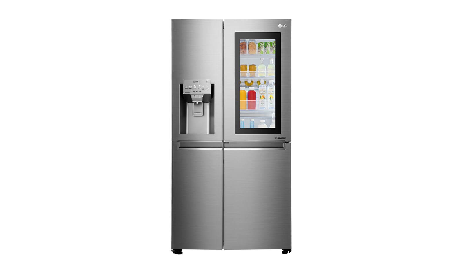 มุมมองด้านหน้าของ ตู้เย็น Side by Side 21.8 คิว GC-X247 ประตู Door in Door GC-X247CSAV