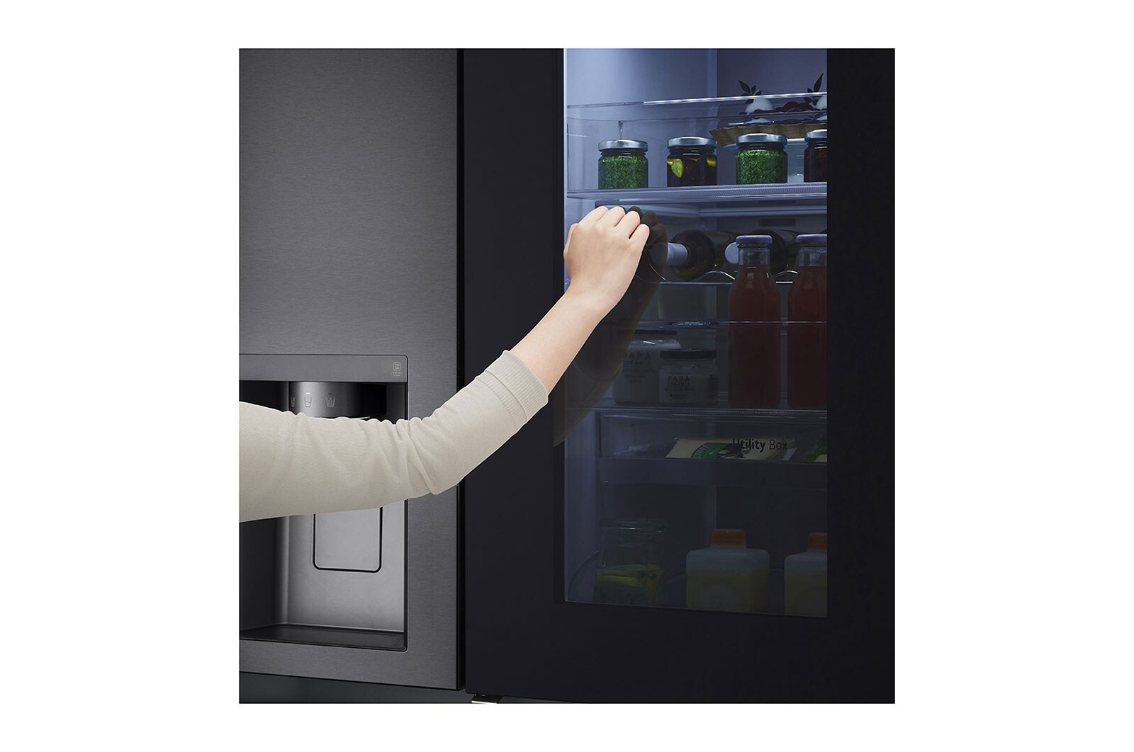 LG ตู้เย็น Instaview Door-in-Door รุ่น GC-X257CQES ขนาด 22.4 คิว ระบบ Inverter Linear Compressor พร้อม Smart WI-FI control ควบคุมสั่งงานผ่านสมาร์ทโฟน, GC-X257CQES