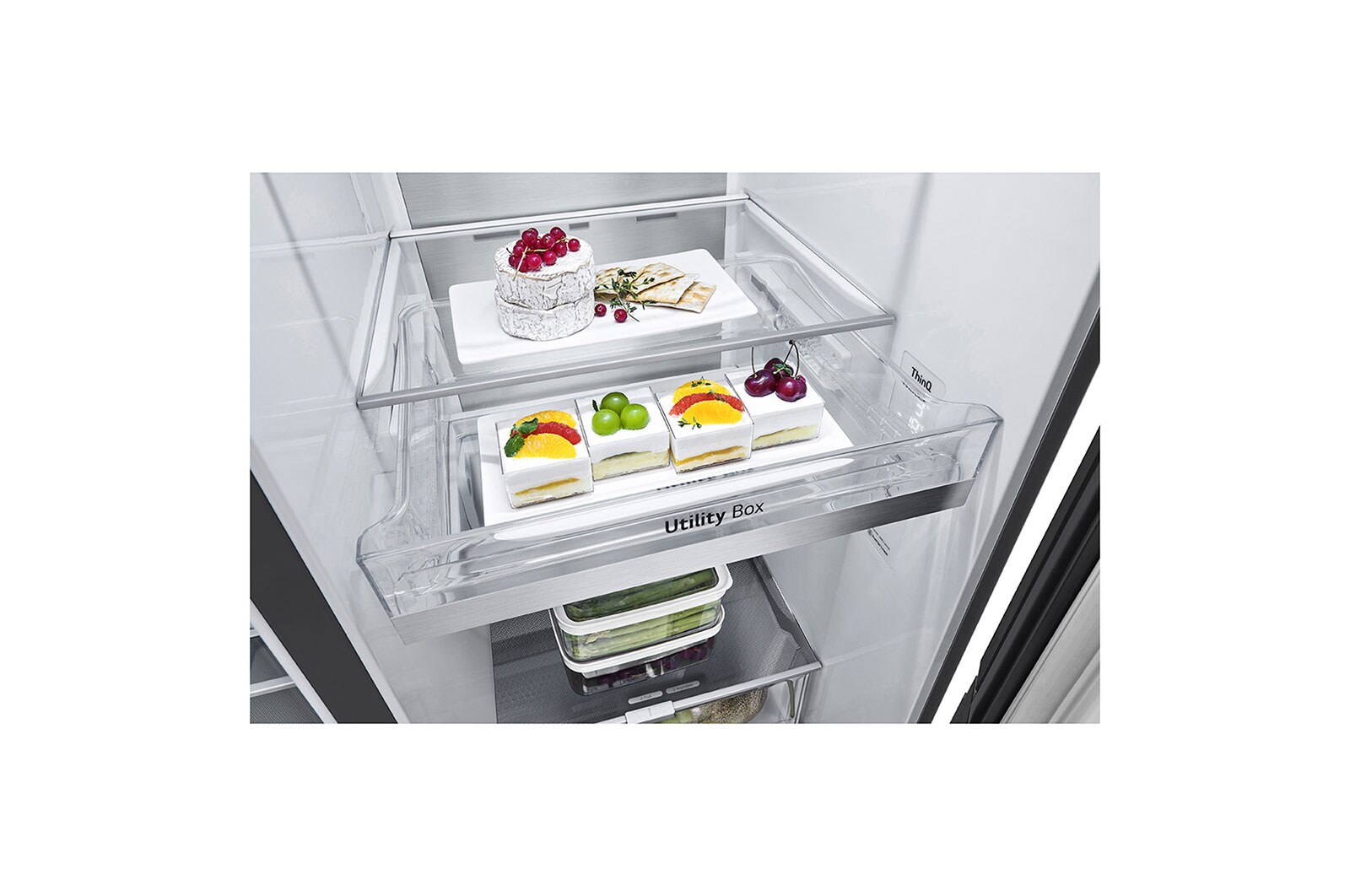 LG ตู้เย็น Instaview Door-in-Door รุ่น GC-X257CQES ขนาด 22.4 คิว ระบบ Inverter Linear Compressor พร้อม Smart WI-FI control ควบคุมสั่งงานผ่านสมาร์ทโฟน, GC-X257CQES