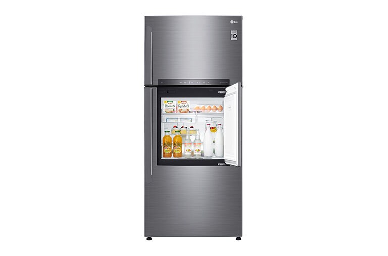 มุมมองด้านหน้าของ ตู้เย็น 2 ประตู รุ่น GN-A702HLHU ขนาด 18.1 คิว ระบบ Inverter Linear Compressor พร้อม Smart WI-FI control ควบคุมสั่งงานผ่านสมาร์ทโฟน GN-A702HLHU