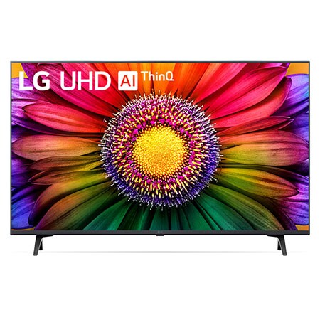 มุมมองด้านหน้าพร้อมด้วย LG UHD AI Thinq