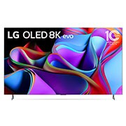 มุมมองด้านหน้า พร้อมด้วย LG OLED 8K evo, สัญลักษณ์ 10 ปี OLED อันดับ 1 ของโลก