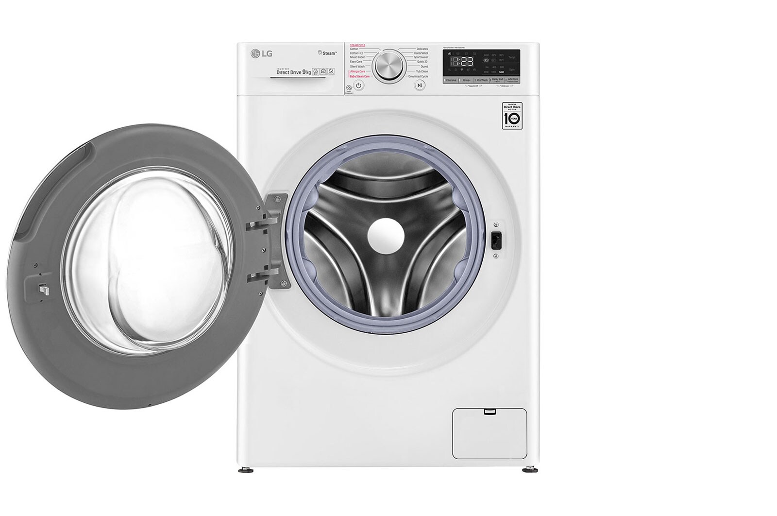LG เครื่องซักผ้าฝาหน้า รุ่น FV1409D4W ระบบ AI DD™ ความจุซัก 9 กก. / อบ 6 กก. พร้อม Smart WI-FI control ควบคุมสั่งงานผ่านสมาร์ทโฟน, FV1409D4W