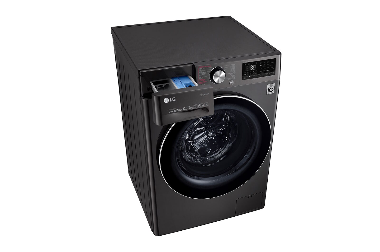 LG เครื่องซักผ้าฝาหน้า รุ่น FV1450H2B ระบบ AI DD™ ความจุซัก 10.5 กก./ อบ 7 กก. พร้อม Smart WI-FI control ควบคุมสั่งงานผ่านสมาร์ทโฟน, FV1450H2B