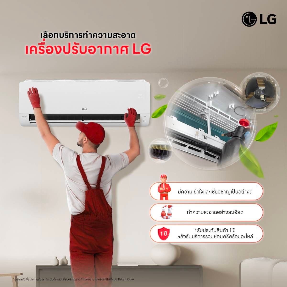 ภาพข้อดีของการล้างเครื่องปรับอากาศจาก LG