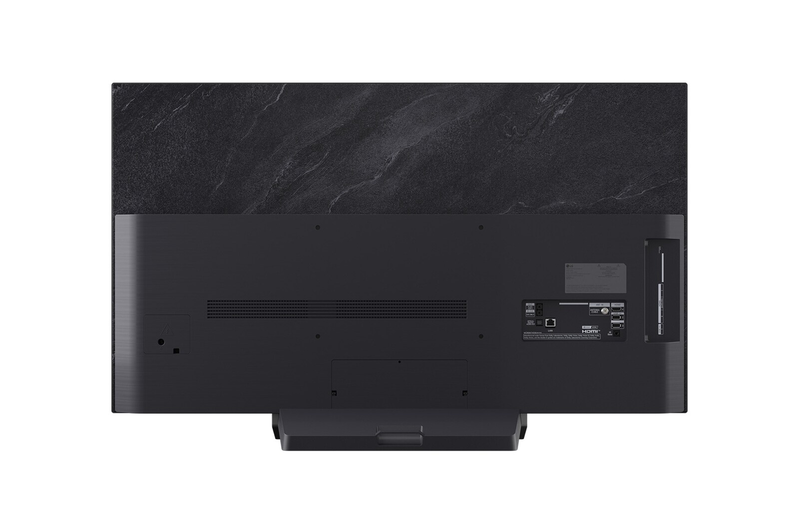 LG OLED evo AI C5 4K Smart TV’nin arkadan görünümü.
