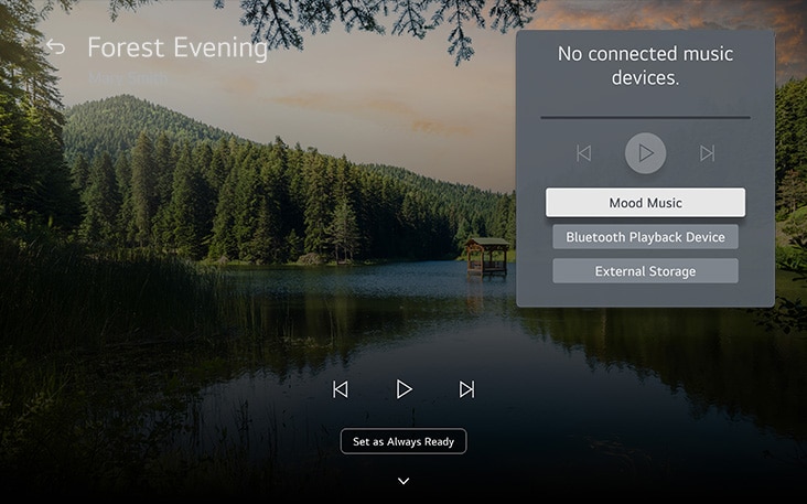 LG TV’nin, görseller ile senkronize olarak mod müziği çalacak şekilde nasıl ayarlanabileceğine dair anlatım. 