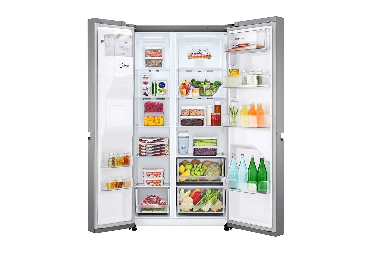 LG 674 Litre Hacimli Buzdolabı Smart Inverter Compressor Özellikli Su Sebilli Gri Renk, GC-L257SLRL