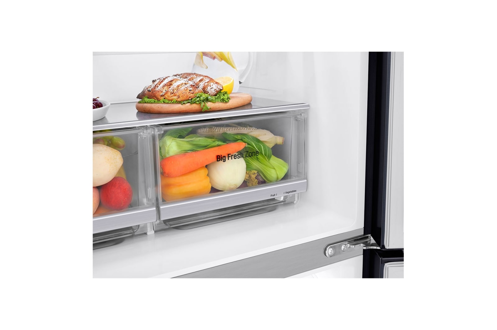 LG InstaView No Frost Buzdolabı  530 Litre 83,5cm Genişlik DoorCooling+ & Hygiene FRESH⁺ᵀᴹ  Mat Siyah, GC-Q22FTQKL