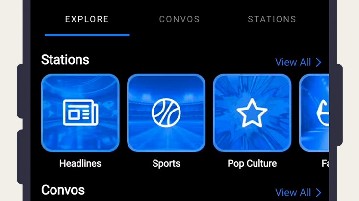 Adlarıyla birlikte yedi farklı RAiDiO FYI AI DJ’inin fotoğrafı gösteriliyor